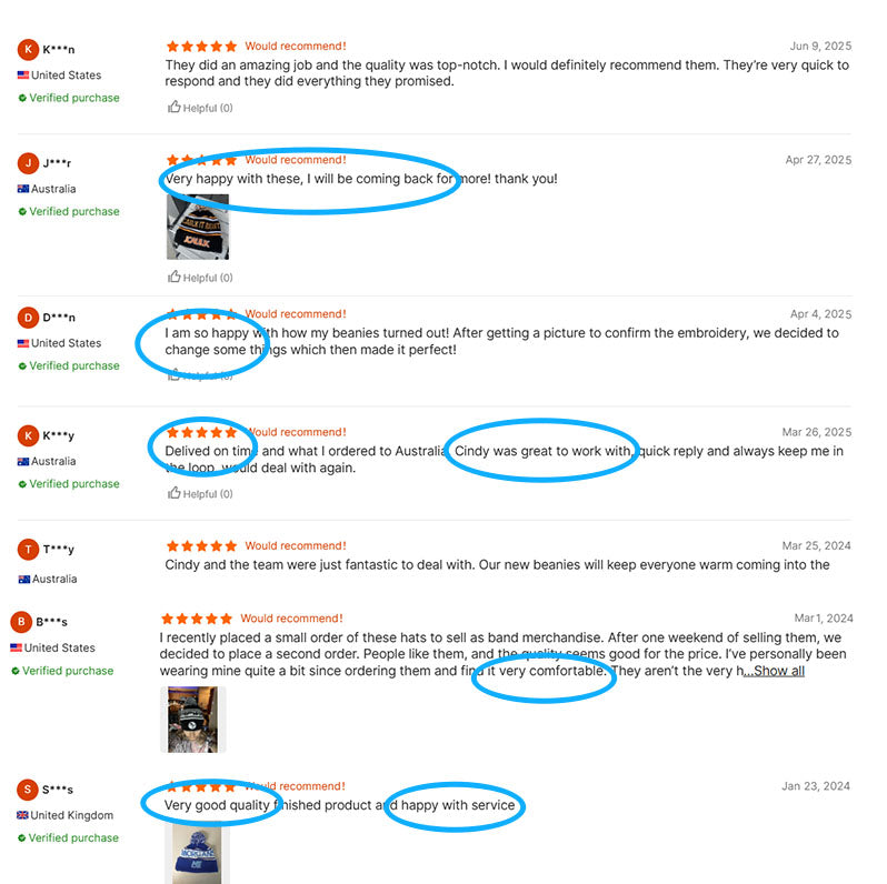 Custom Jacquard beanies