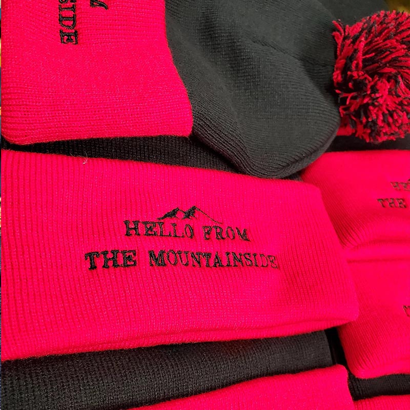 Custom pom pom beanies